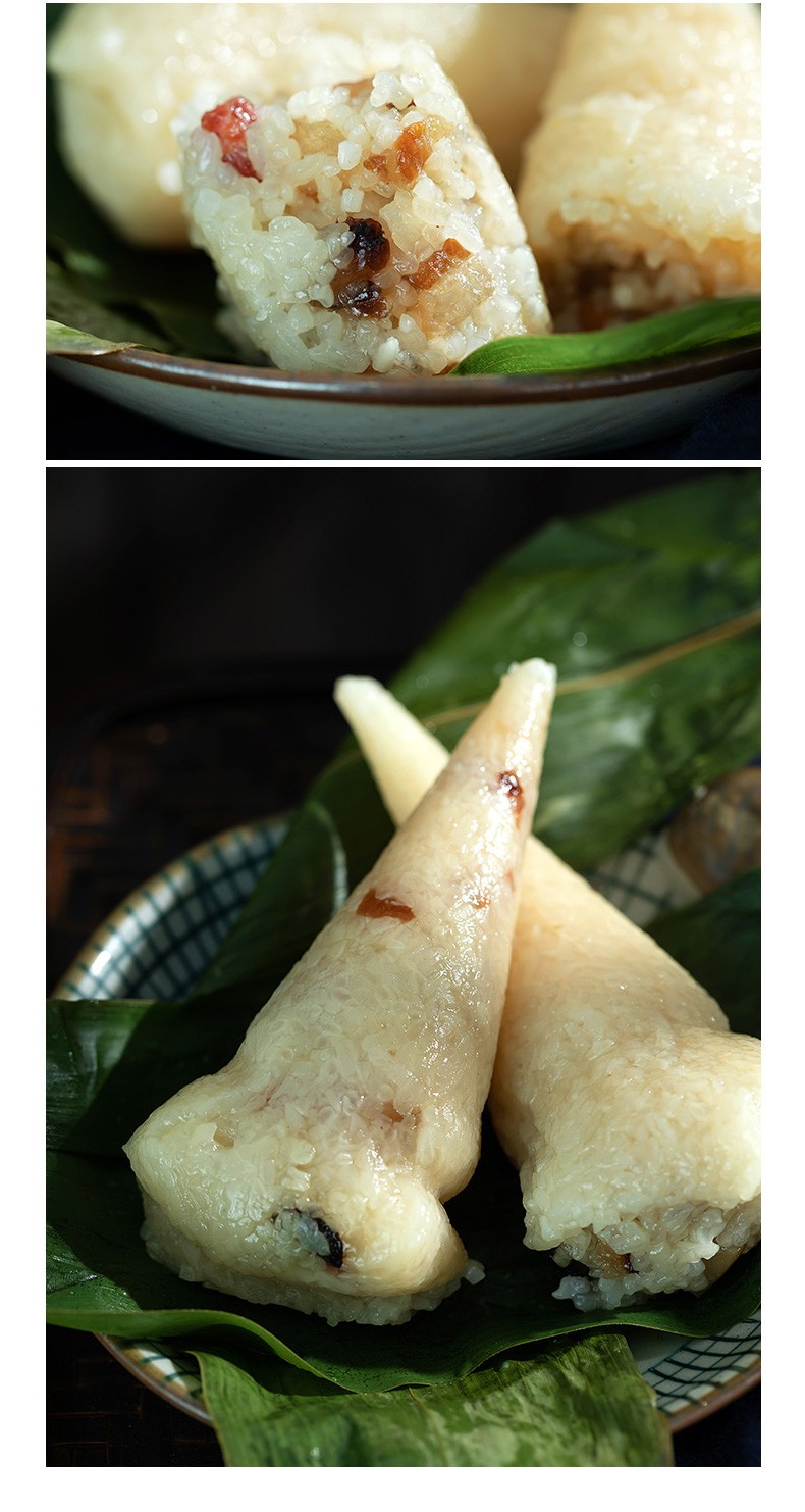 湖北恩施特产清水粽农家手工白米粽蜜枣粽腊肉粽纯手工制作新鲜糯米粽