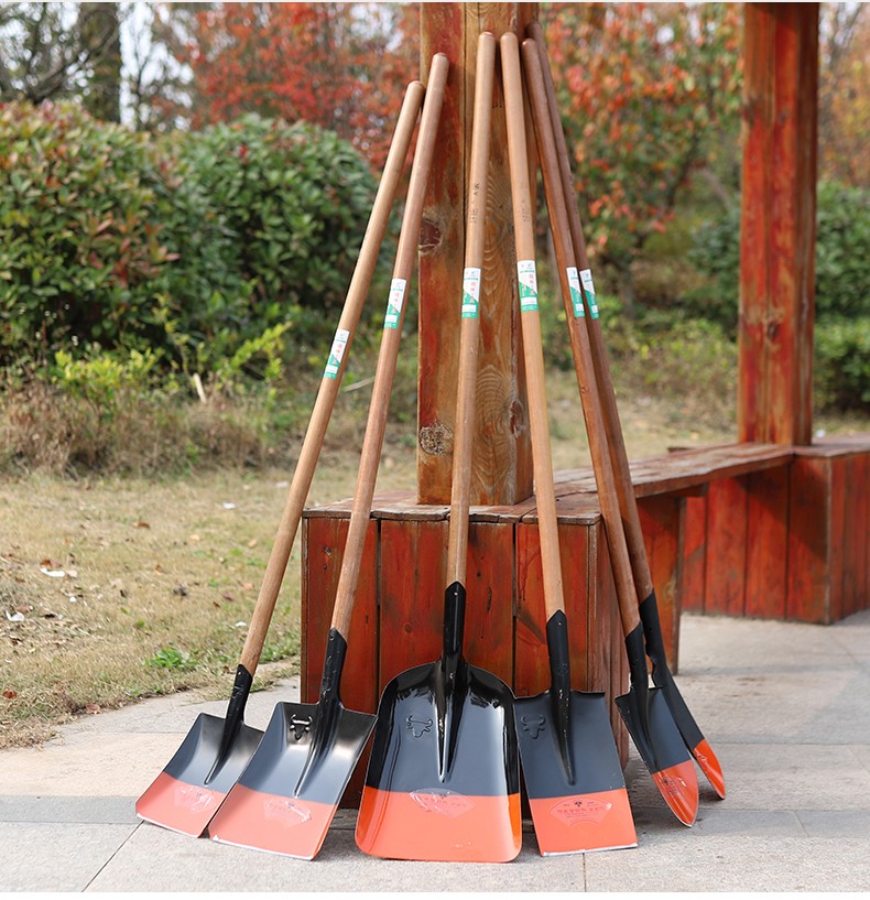 农用全钢加厚大铁锹钢锹铁掀户外锰钢挖土工地奠基铁铲尖锹洋铲子