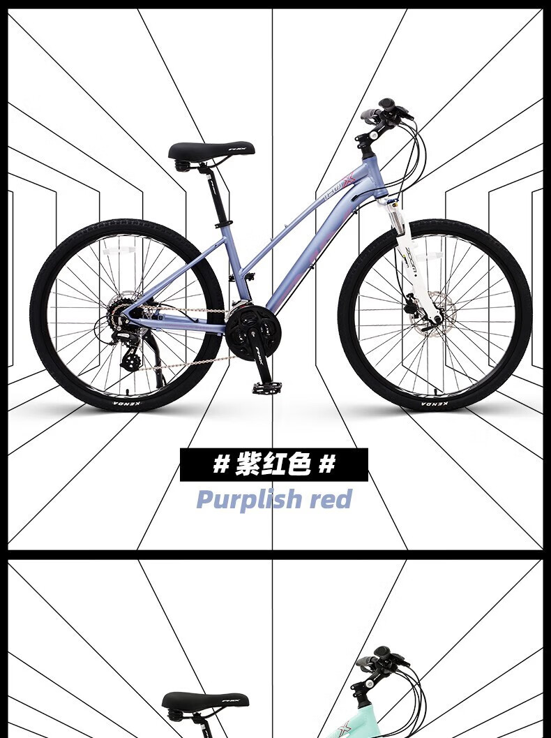 凤凰(phoenix) fnix系列 山地自行车女士铝合金禧玛诺变速油碟代步