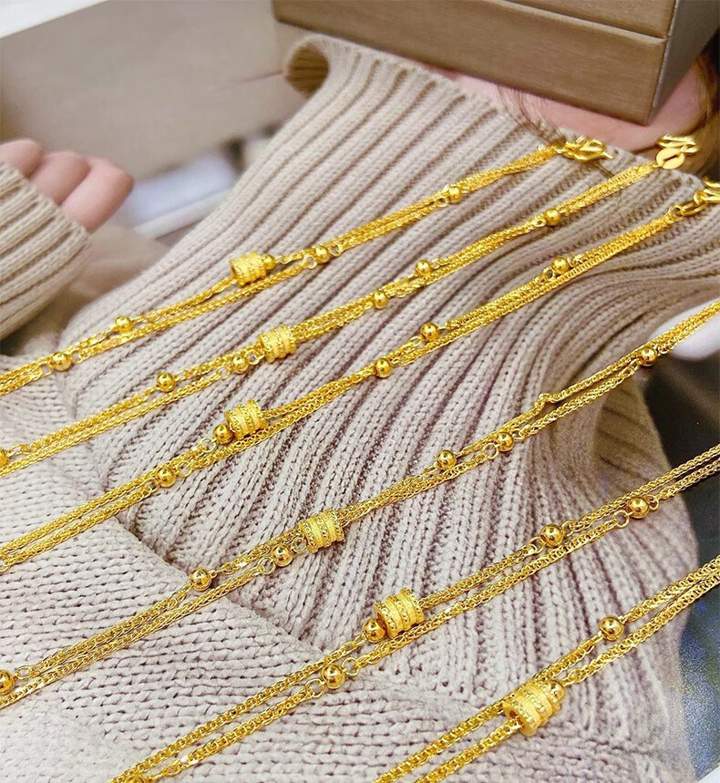 聚盟珠宝 999足金小蛮腰手链女5g转运珠手串时尚潮款送礼生日节日礼物