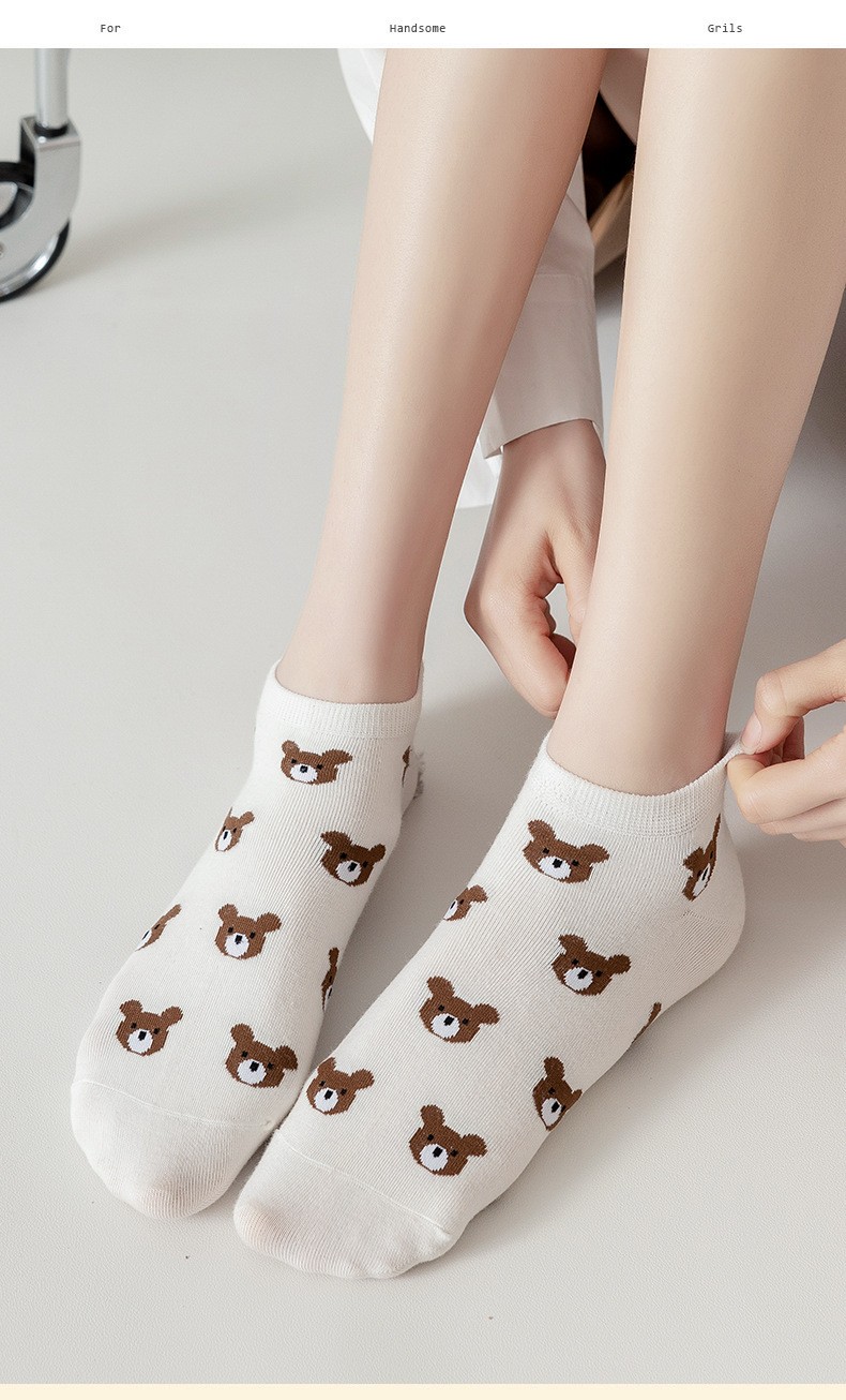 sinihuaji短腰袜子女短筒低腰女生袜子夏季女士短袜子浅口学生春夏秋