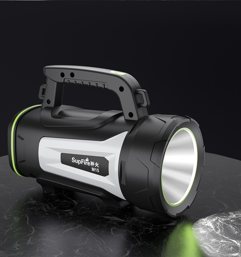 神火探照灯m15超强光户外大功率超亮家用手提充电超长续航手电筒