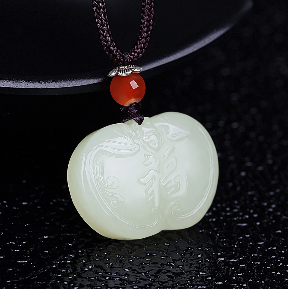 瑱瑜珠宝和田玉白玉长命锁吊坠天然玉石锁挂件儿童宝宝玉坠款式一