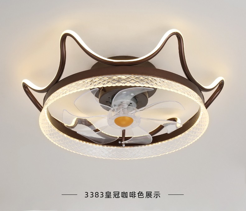 钻石牌北欧吸顶风扇灯吊扇灯客厅轻奢餐厅简约现代大气家用吊顶风扇灯