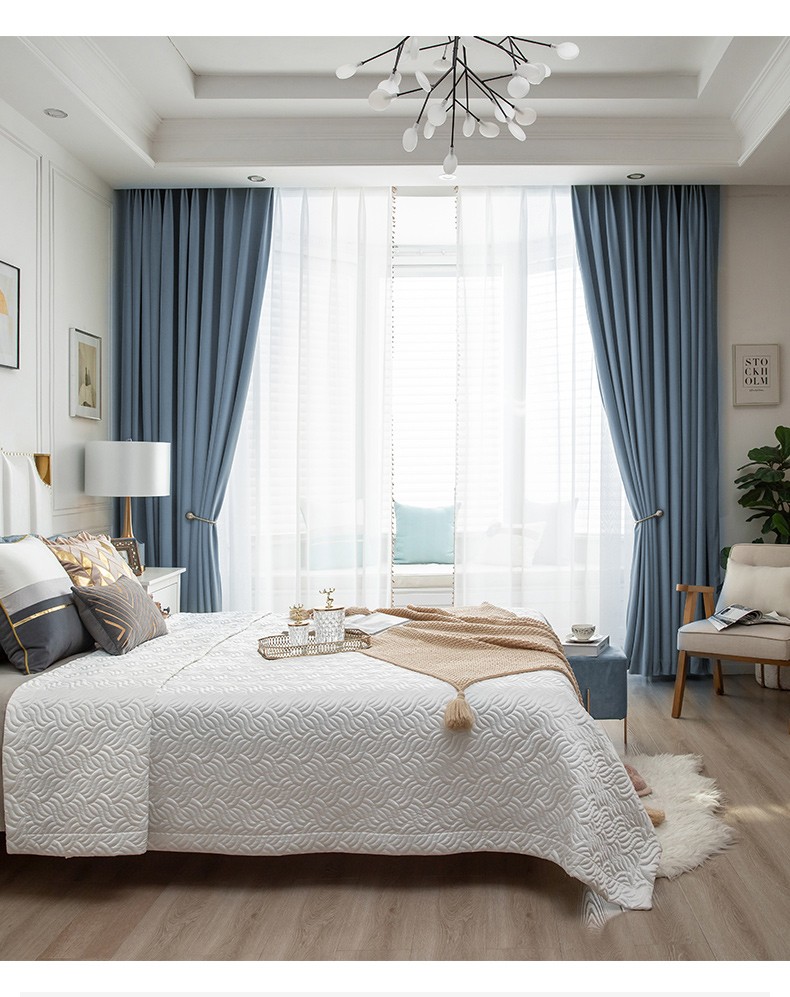 灵水绣飘窗卧室北欧风遮光窗帘半截帘拐角u型凸窗弧型半帘客厅卧室