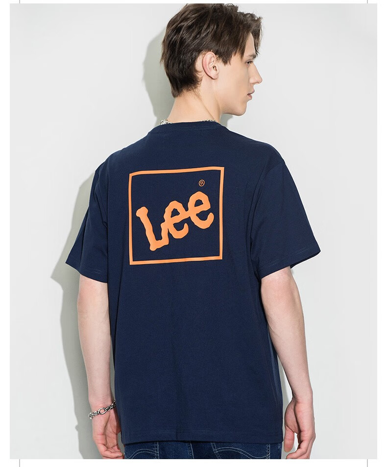 lee商场同款22春夏新品无忧搭舒适版多色圆领印花男短袖t恤lmt0015994