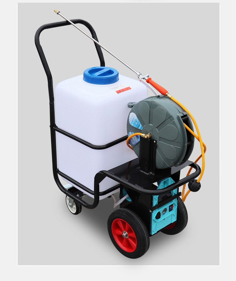 喷雾器四轮充电打药机高压农用园林杀菌消毒机打药车60升双泵手动锂电