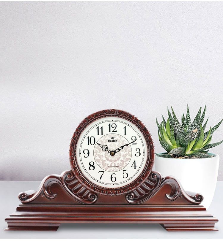东方星eastar别墅客厅座钟欧式复古木质台钟日本进口机芯音乐报时高档