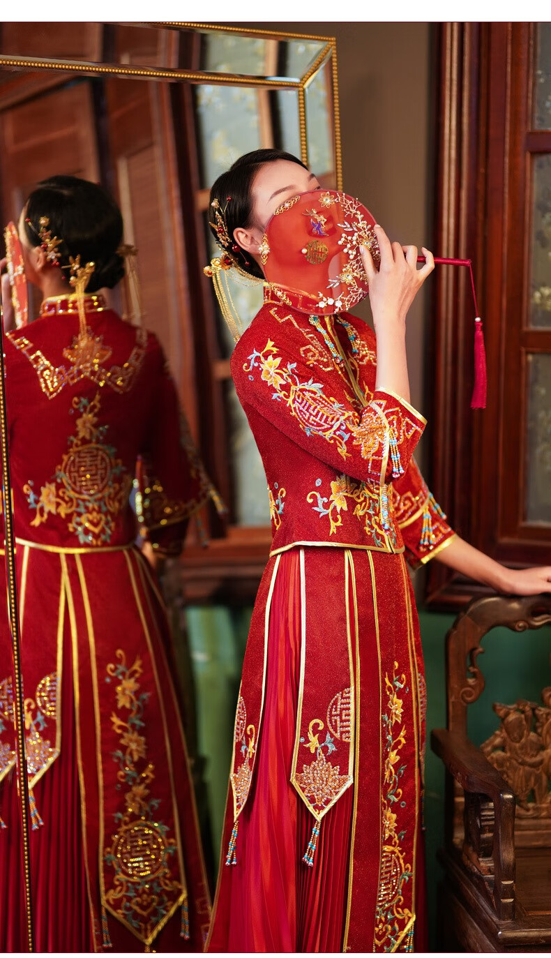 cocl轻奢女装2022年新款春夏秀禾服女龙凤褂新娘中式婚纱礼服结婚敬酒