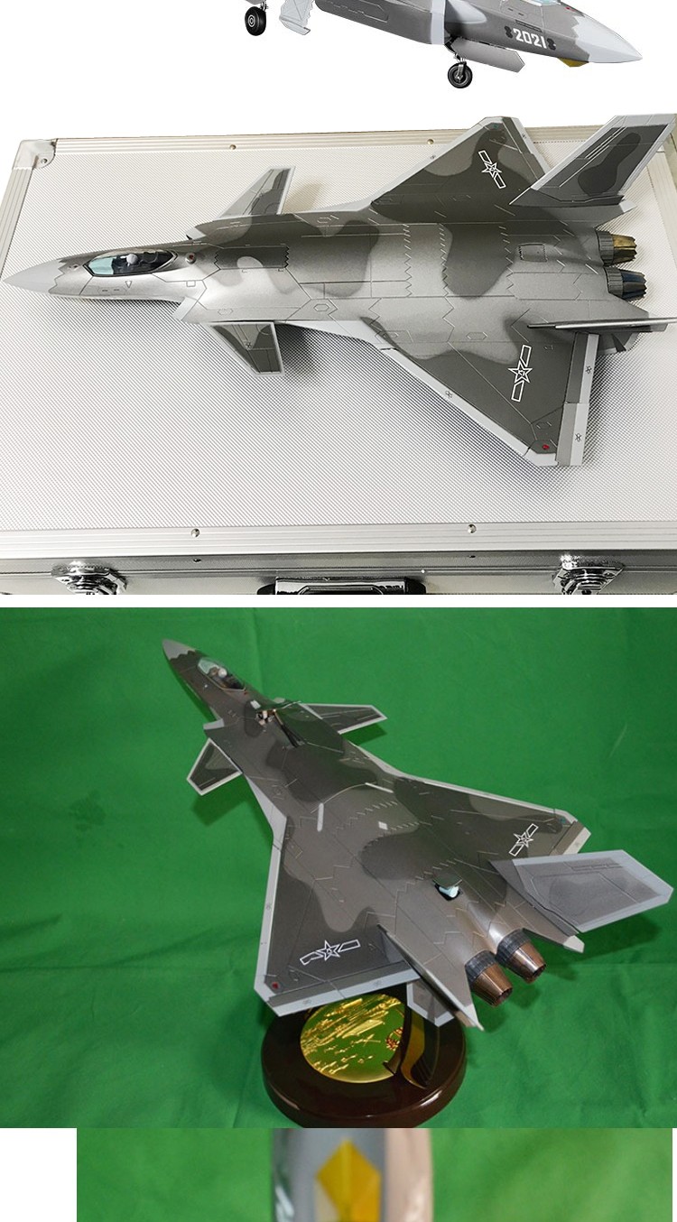 歼20飞机合金模型j20隐形战斗机1:36仿真金属摆件航模国防展览军事