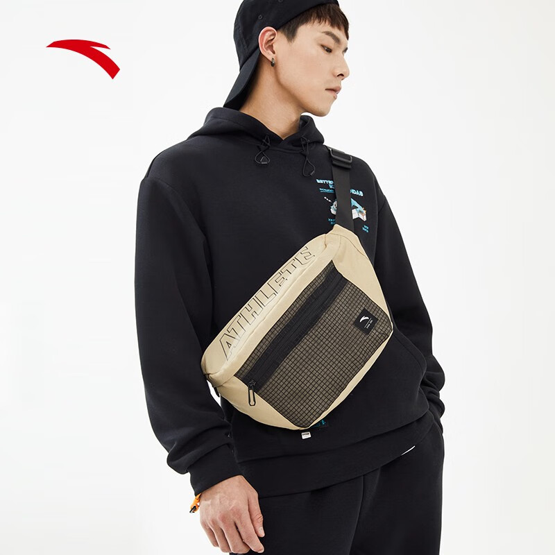 安踏腰包男女通用春夏新款休闲跑步斜挎包多功能工具包单肩运动包迷彩