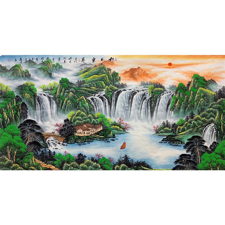 罗峻 中国美术家协会会员 《旭日东升》 240x125cm 大八尺