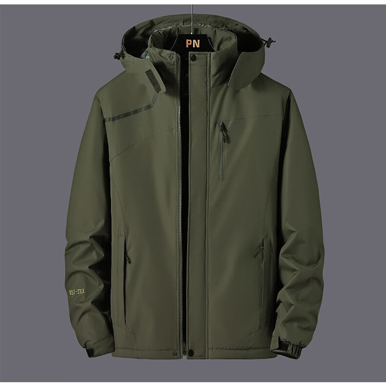 酷兰帝冲锋衣男女款 秋冬款 男 薄款 米白 加绒加厚三合一户外运动防