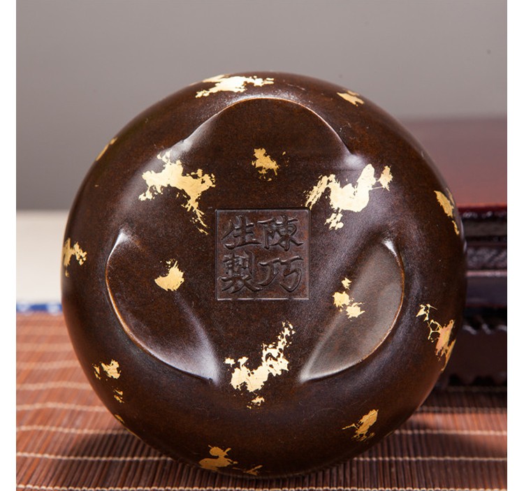 陈巧生制点金自在香薰炉 巧生炉带盖洒金文房香炉f154-6【图片 价格