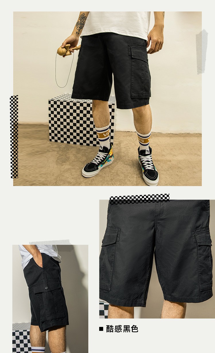 vansvans范斯官方 男子梭织短裤夏季山系工装风舒适休闲滑板初学者