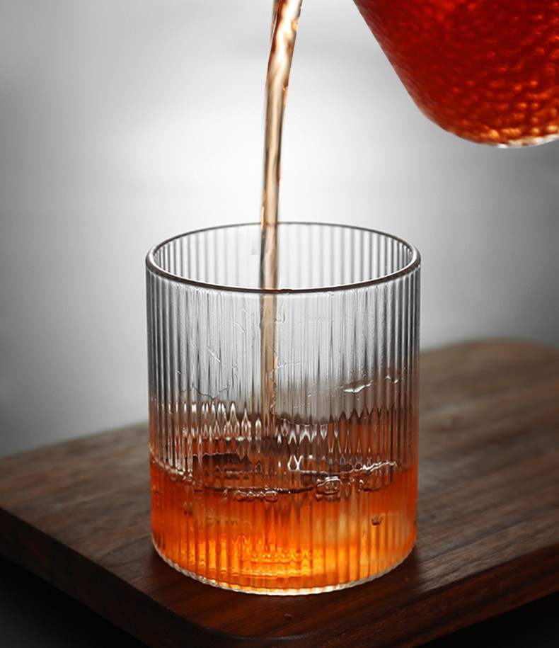 玻璃杯高档进口商务高山流水家用客厅男士随身杯清水茶杯女款便携牛奶