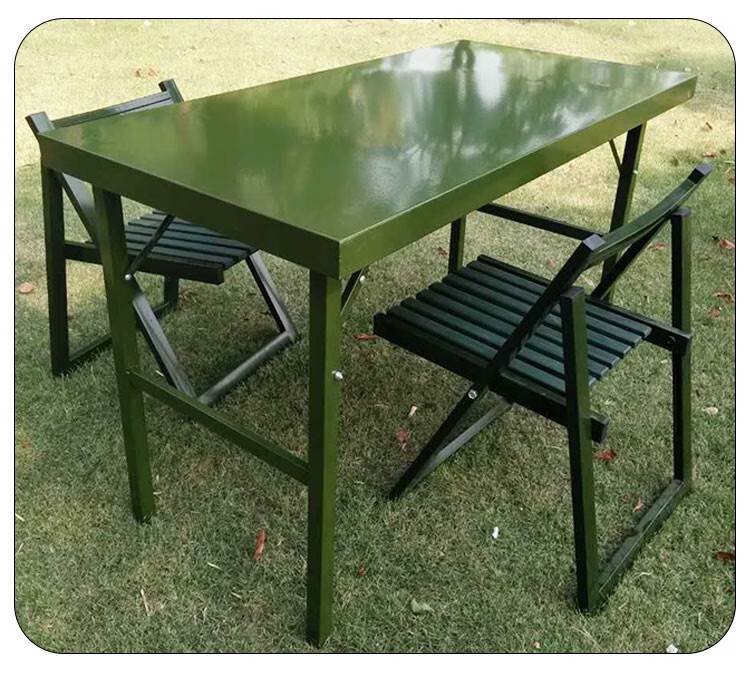 椅便携行军桌椅户外野战参谋作业训练桌椅会议折叠桌钢制桌椅野战装备