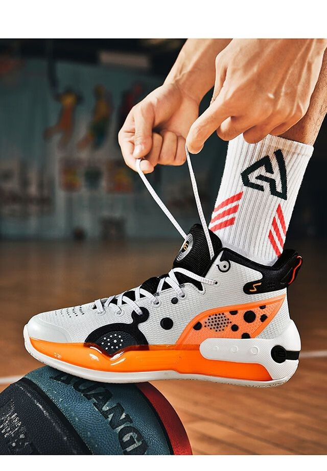 疾步驭帅16retro南海岸篮球鞋男减震比赛运动鞋摩擦会响 白蓝紫(创造