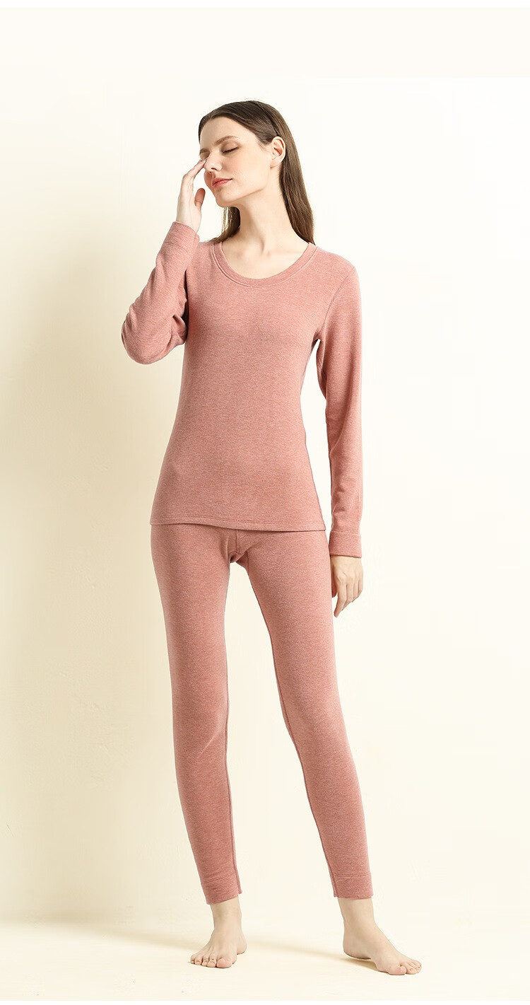 hizze 山羊绒蚕丝美雅碧冬季保暖内衣套装女士加绒保暖女款秋衣秋裤