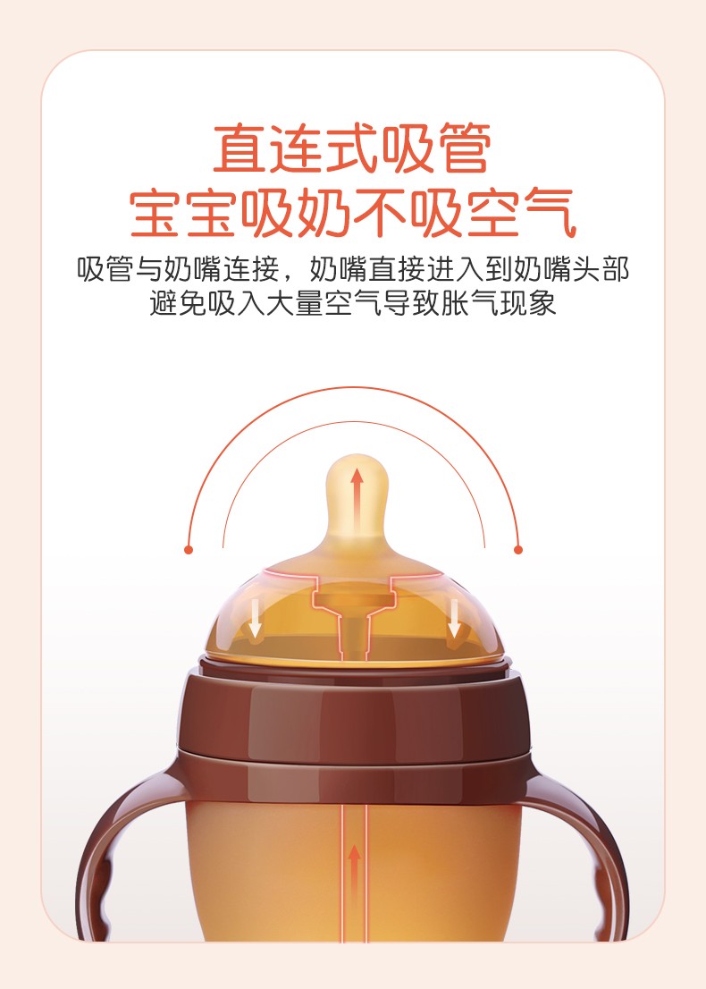 cookss硅胶奶瓶断奶神器新生儿仿真母乳超软6个月以上婴儿防胀气奶瓶