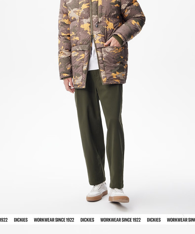 【商场同款】dickies羽绒服 男女情侣22秋冬新品迷彩连帽休闲保暖厚