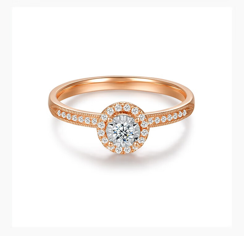 tsl谢瑞麟18k金钻石戒指拥抱爱系列求婚订婚钻戒女款bd145 13号圈口