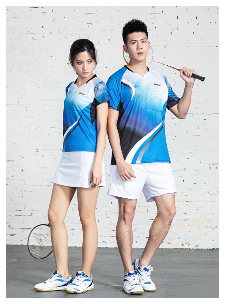 羽毛球服装套装速干透气运动衣服男短袖短裤裙乒乓球比赛训练队服可
