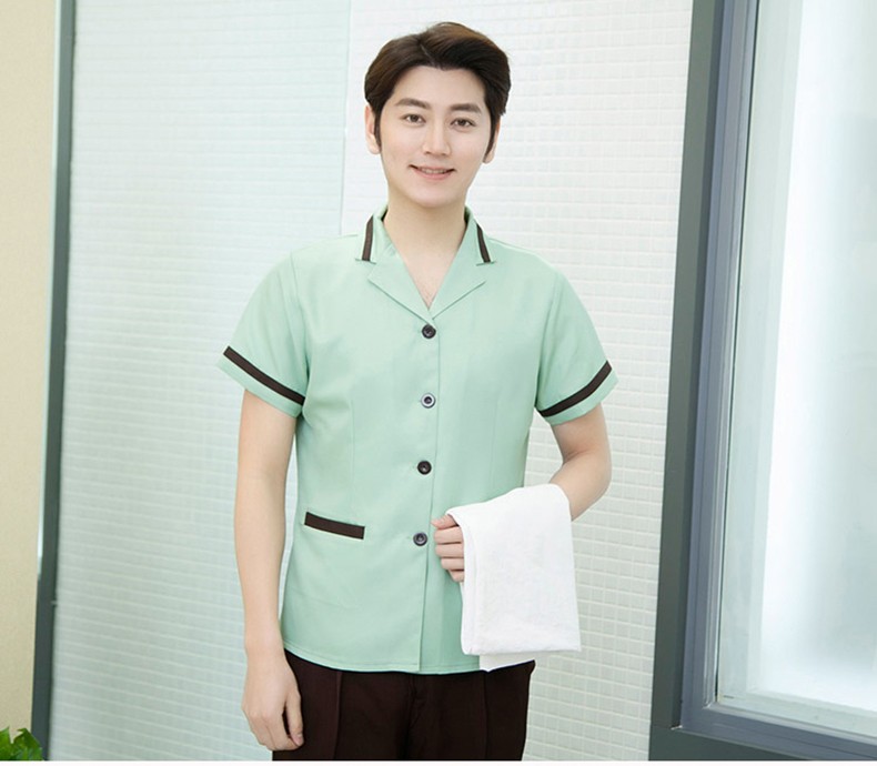 宁爵ningjue保洁服短袖医院物业清洁工服装男酒店宾馆客房保洁员工作