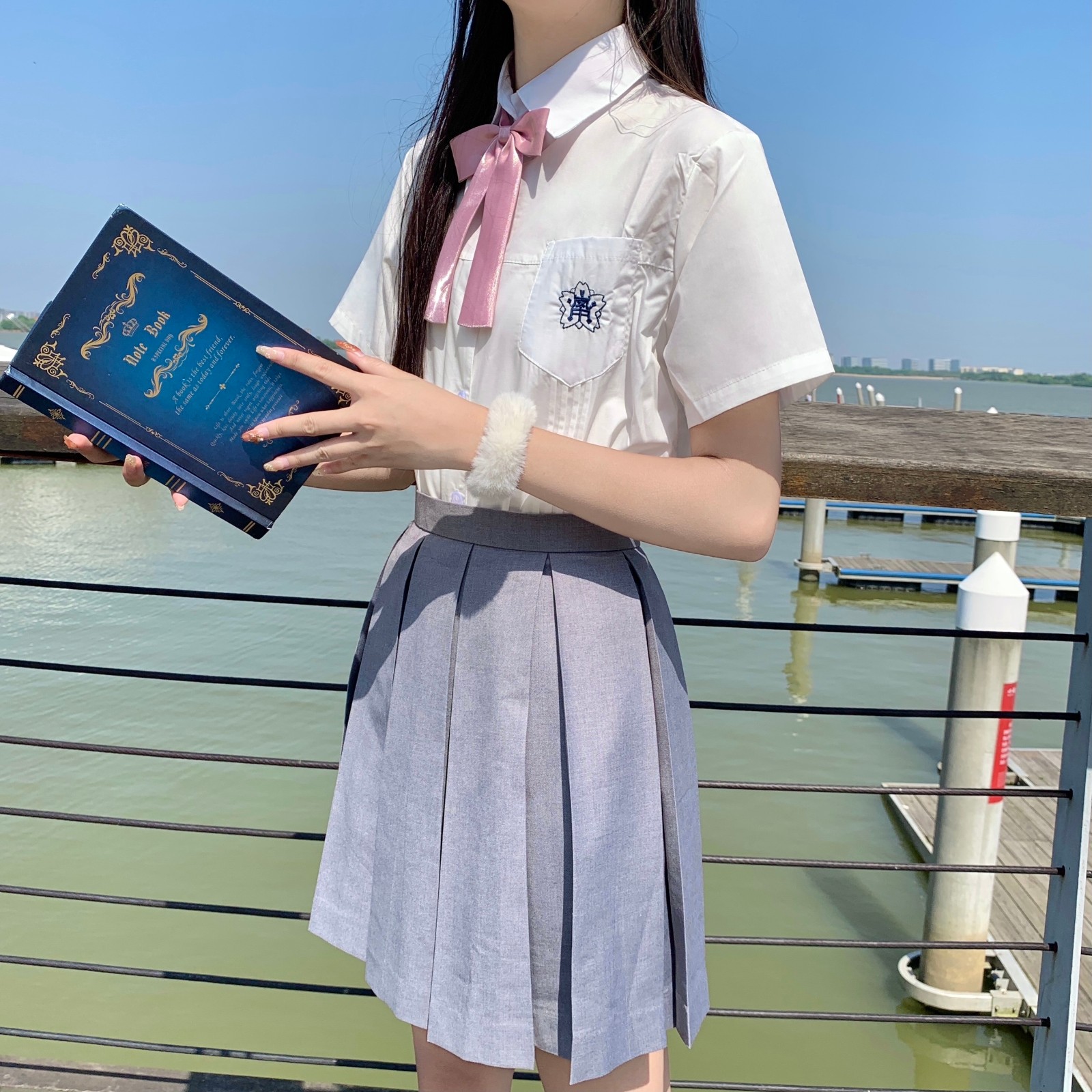 jk制服全套少女格裙夏季不规则半身裙女春秋天学生校服包臀百褶裙套装