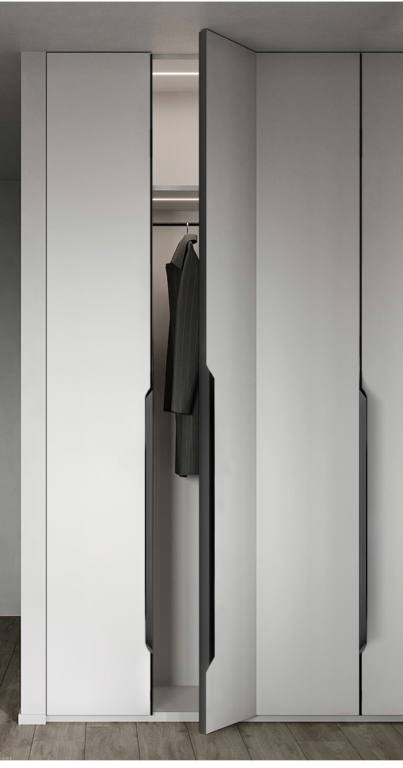 巧居巧具定制20/22/25厚柜门拉手拇指款免开槽衣柜门板封边隐形通顶门