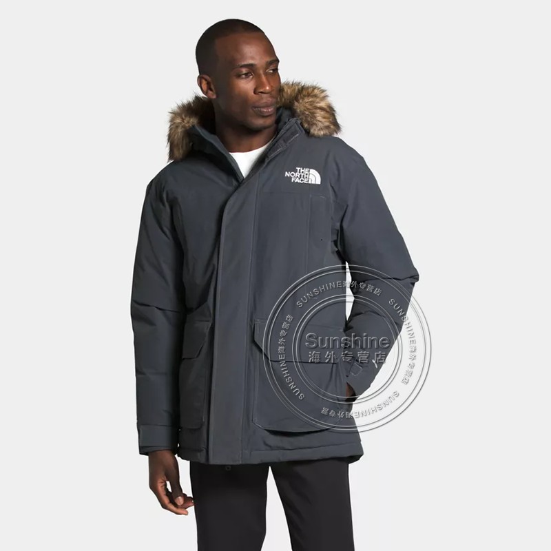 the north face北面羽绒服男士mcmurdo系列鹅绒保暖派克大衣连帽外套