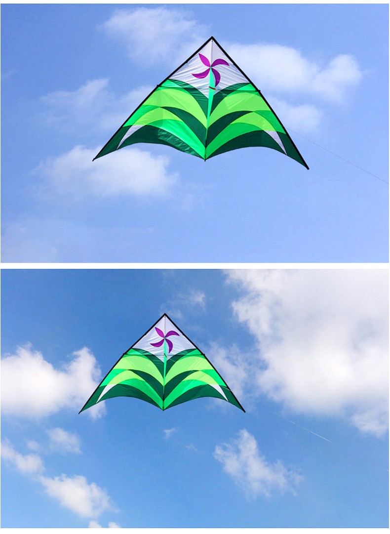 潍坊百特风筝伞布树脂杆兰花风筝做工好大型成人风筝推荐树脂杆兰花30
