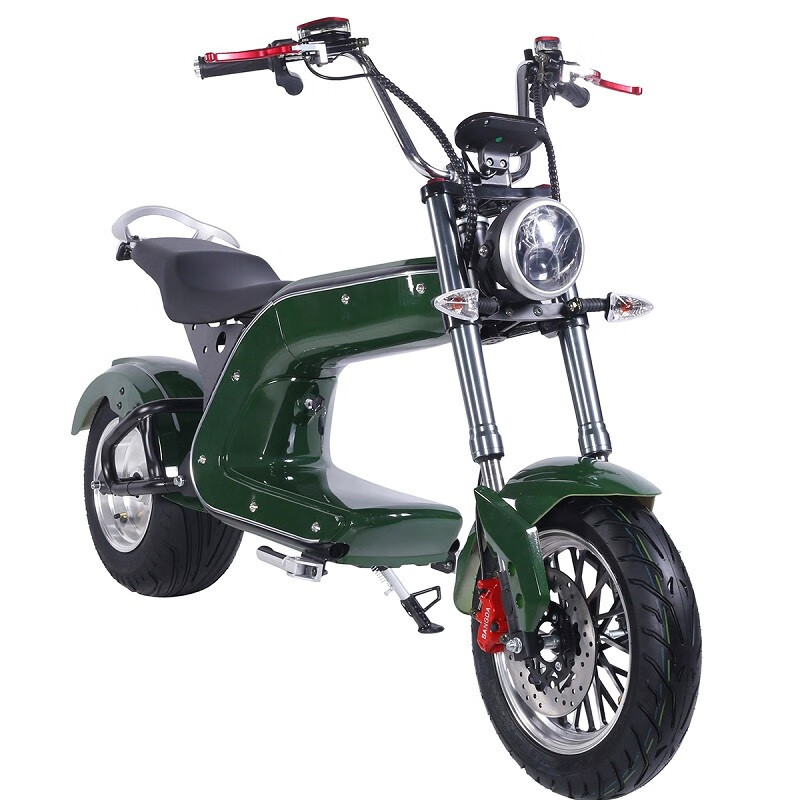 外卖新款城市大哈雷宽胎两轮电动滑板车减震防盗器双人电动车成人