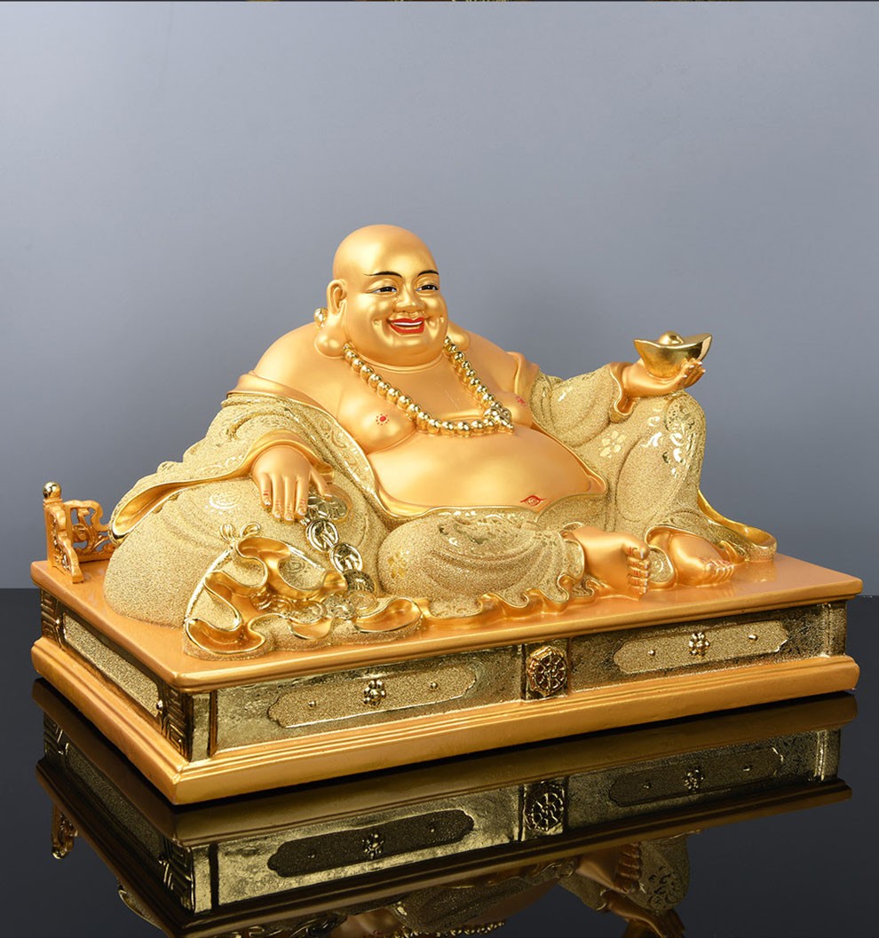 益心阁 大肚弥勒佛像摆件宽体笑佛神像 店铺酒店大堂家用供奉弥勒佛