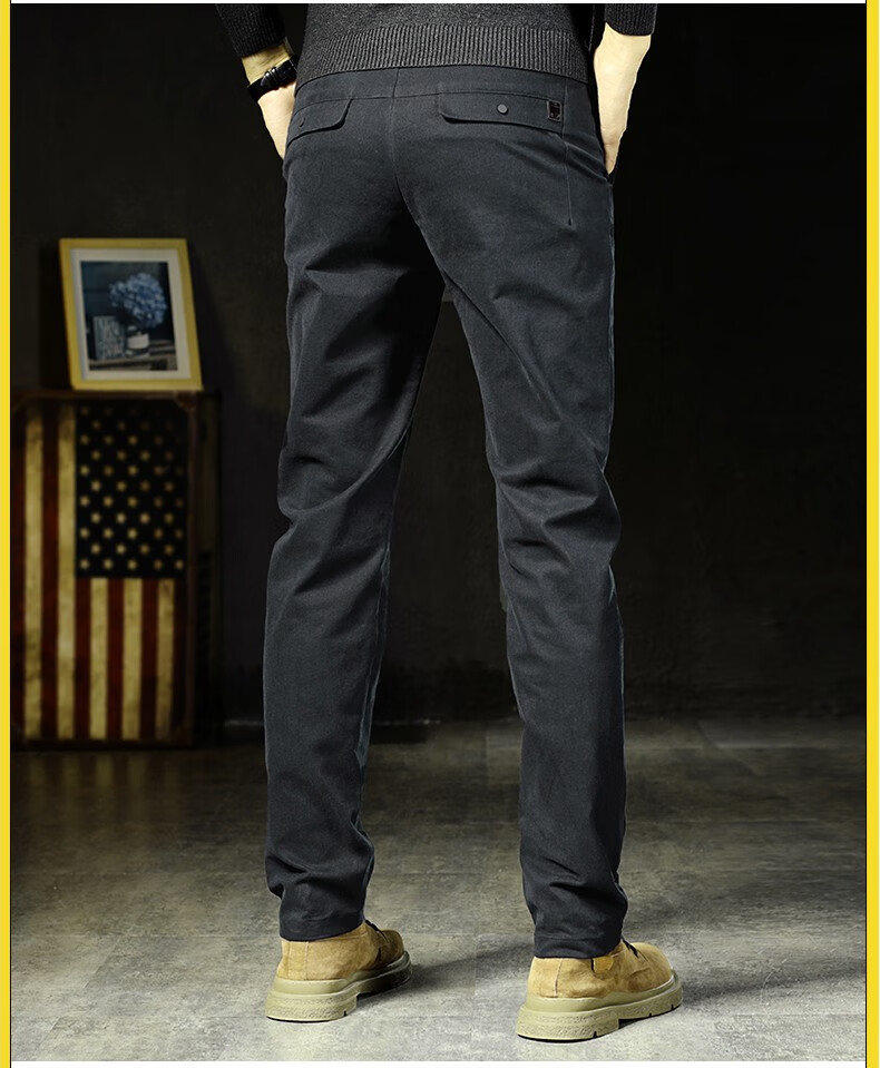 dk休闲裤男2022年秋季小脚裤子男弹力舒适男裤商务潮流男装 113灰色