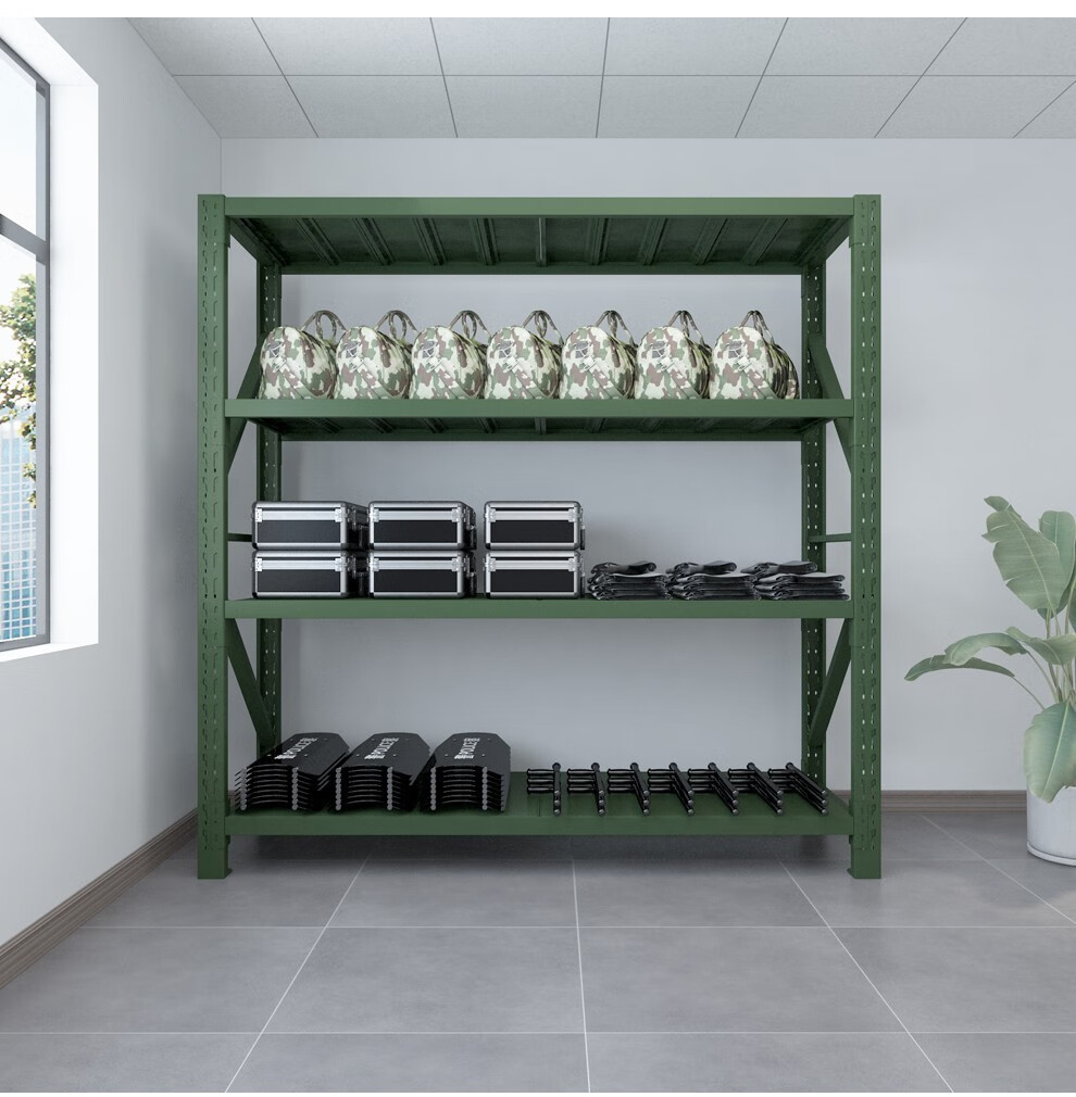 乐而美锹镐架铁锹铁铲农用工具架防暴盾牌摆放架战备物资装备存放货架