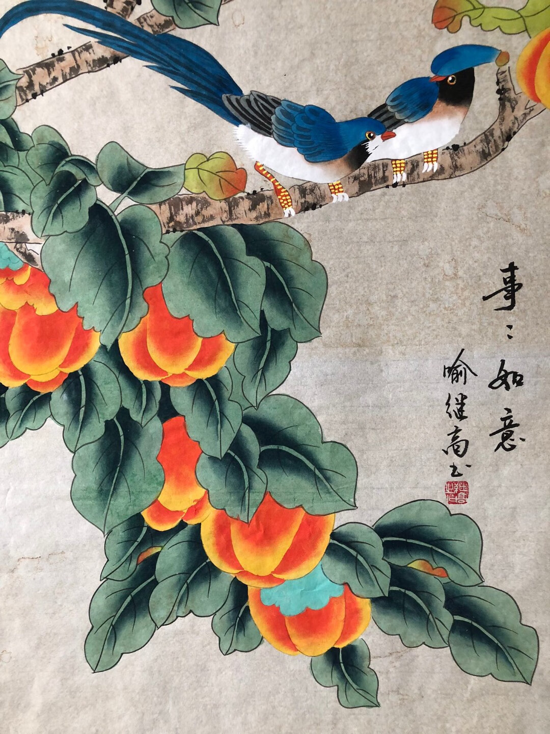 事事如意 三尺画芯纯手绘作品ysp2