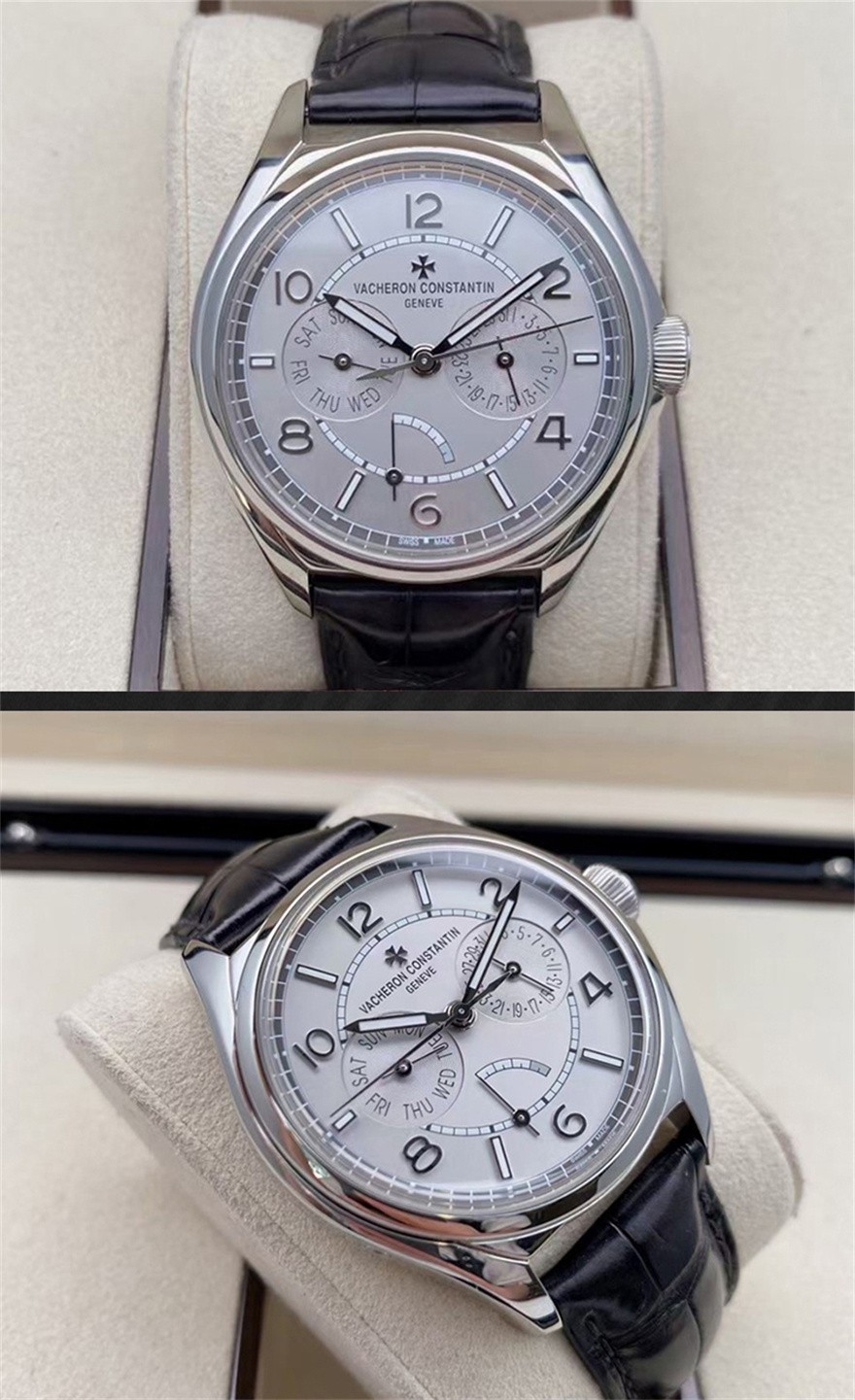 【二手95新】江诗丹顿 伍陆之型系列4400e/000a 不锈钢日历 自动机械