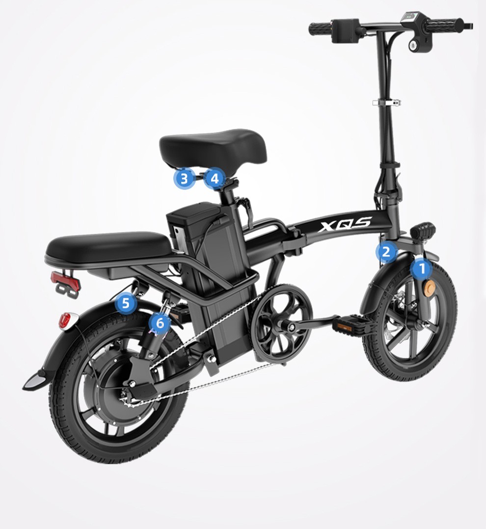 代驾折叠电动自行车助力电动自行车成人代步外卖锂电小型轻便电瓶车