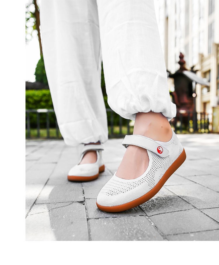 gykz太极鞋女凉鞋镂空武术鞋练功太极拳功夫运动鞋女士露背黑色太极