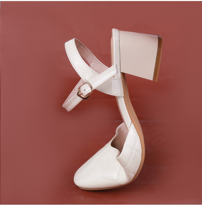 双凤2022夏季新款方跟包头一字带舒柔凉鞋女62f-2550 米白色 35【图片