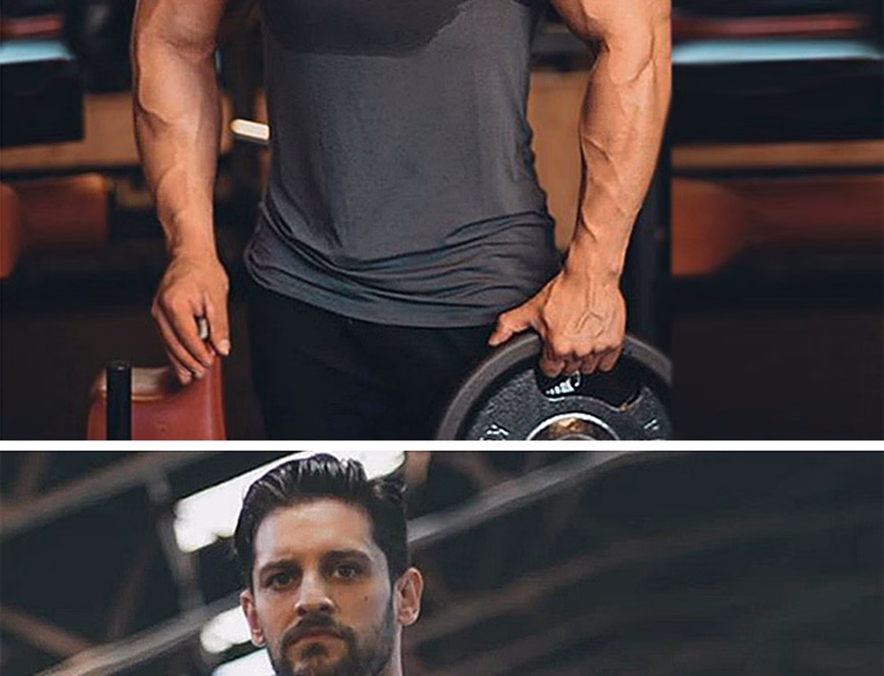Muscle Fitness Brothers Summer Sleeveless Sports Vest, Men's Quick Dry Running Training Elastic Breathable Tights_viptrois.com