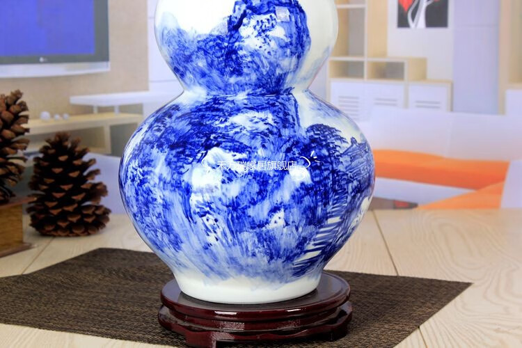 禾万瑞 景德镇花瓶摆件吴文翰名家手绘青花十斤装陶瓷泡酒瓶10斤酒坛