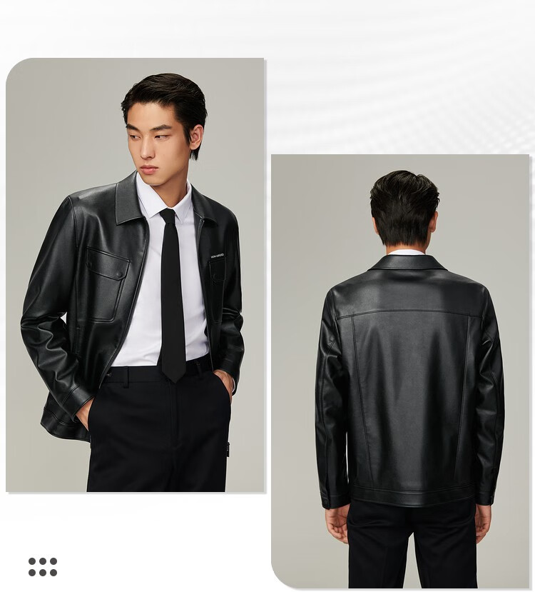 hla海澜之家男士pu皮夹克2022秋冬新款韩版时尚商务休闲保暖皮衣外套