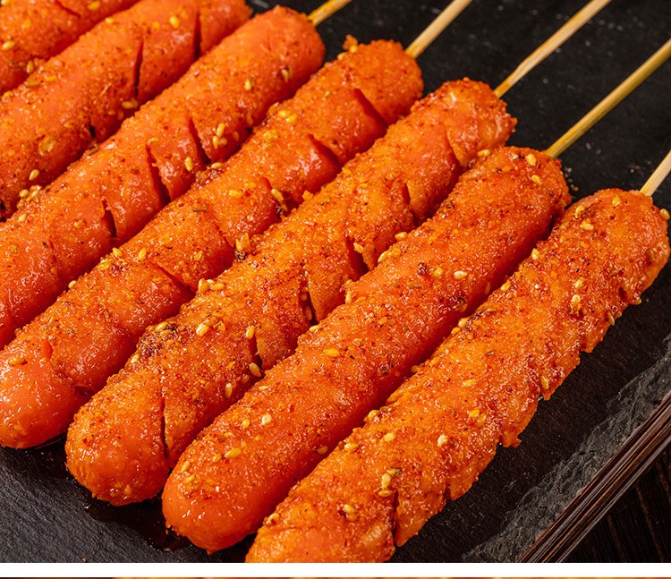 七街八巷 淀粉肠烤肠烧烤食材火腿肠路边摊摆摊专用批发脆皮烤肠香肠