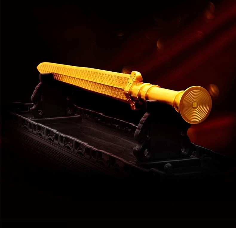 黄金宝剑 足金999投资金条 古法金实心轩辕剑越王勾践剑传承系列纪念