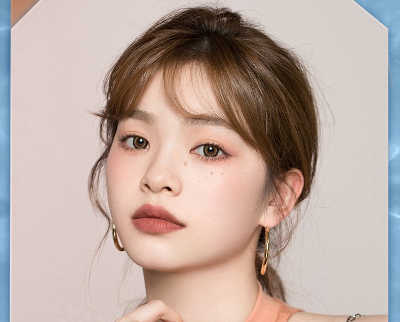 拉拜诗美瞳日抛醒目小直径熬夜瞳隐形眼镜近视20片装旗舰茶色落日425