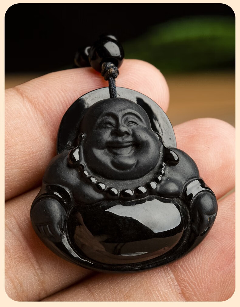 世盈 缅甸a货墨翠玉佛吊坠佛公墨玉男女款挂件玉坠子 附鉴定证书 佛公