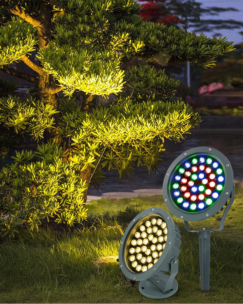 丽朵灯饰led射灯户外投光灯照树灯投射灯景观灯防水照明灯插地灯射树