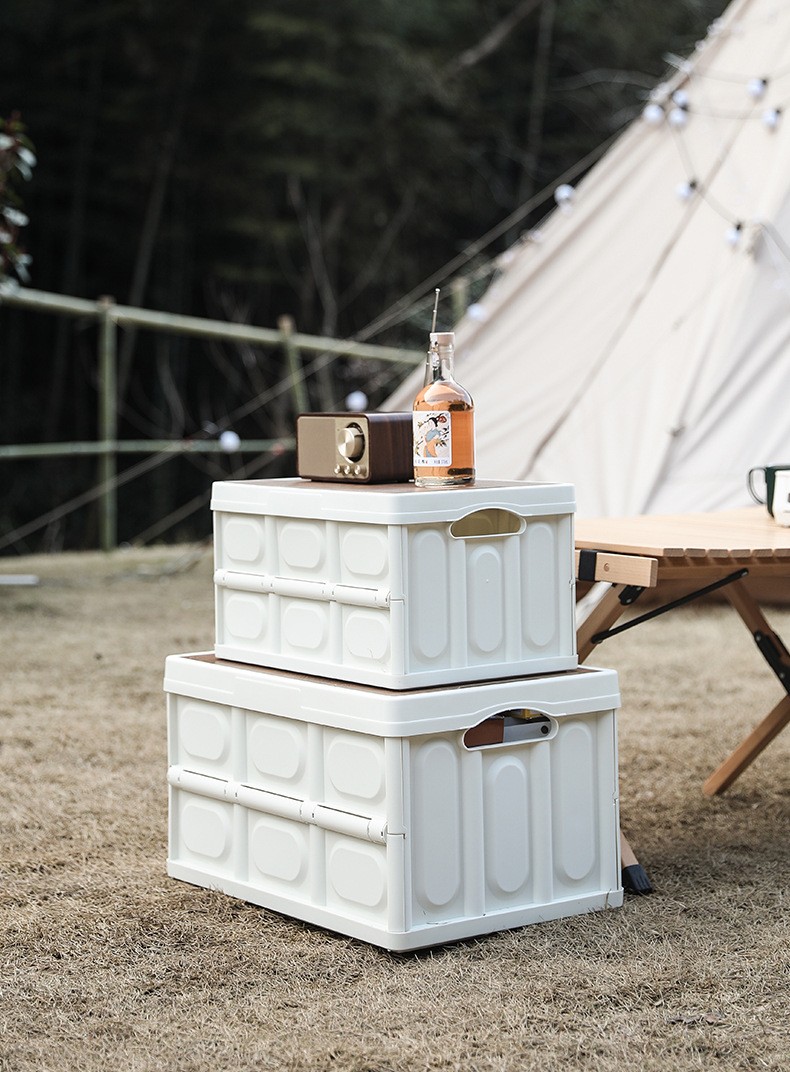 户外折叠收纳箱多功能车载置物箱家用杂物箱储物筐便携露营折叠箱